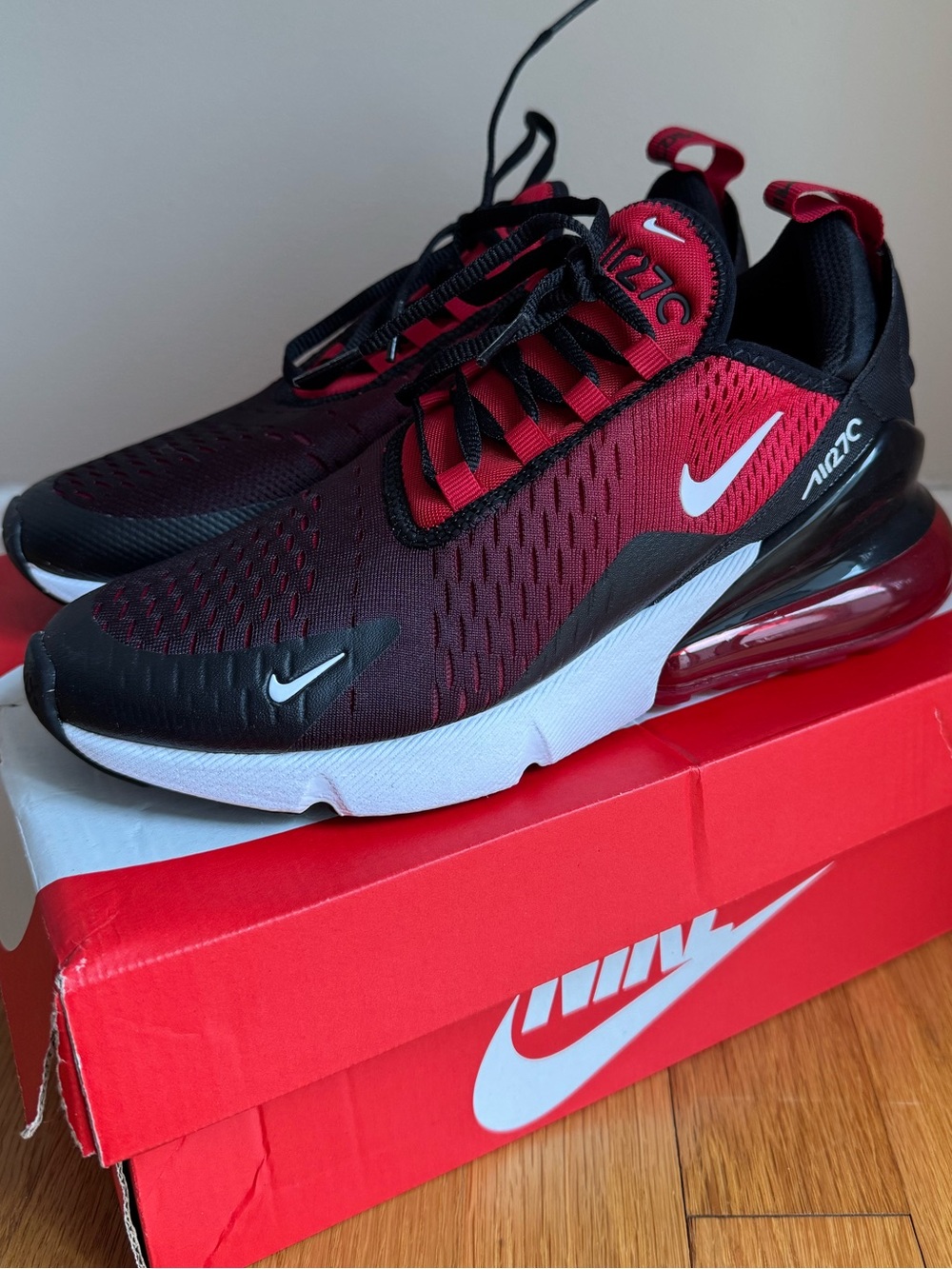 Nike Air Max 270 GS Boys Sneakers - Black & Red